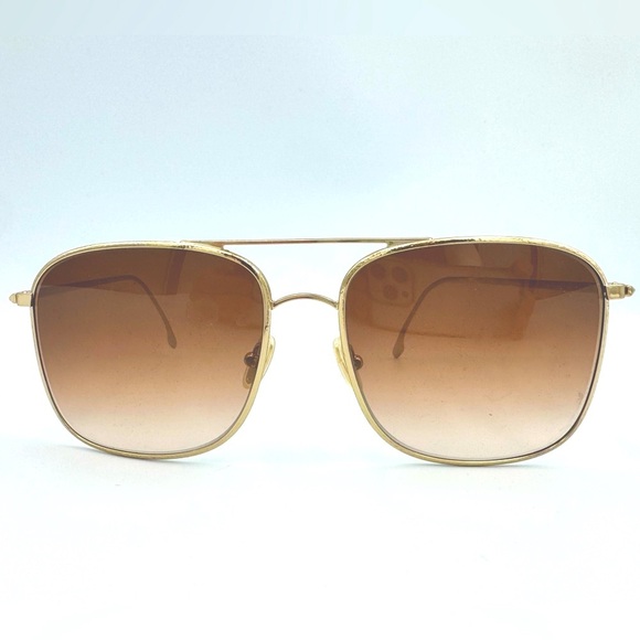 Victoria Beckham Square Hammered Metal Navigator Sunglasses - Picture 5 of 7